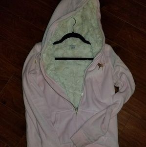 Victoria secret sherpa zip up hoodie